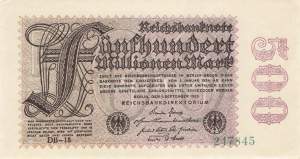 500 Millionen Mark 1923